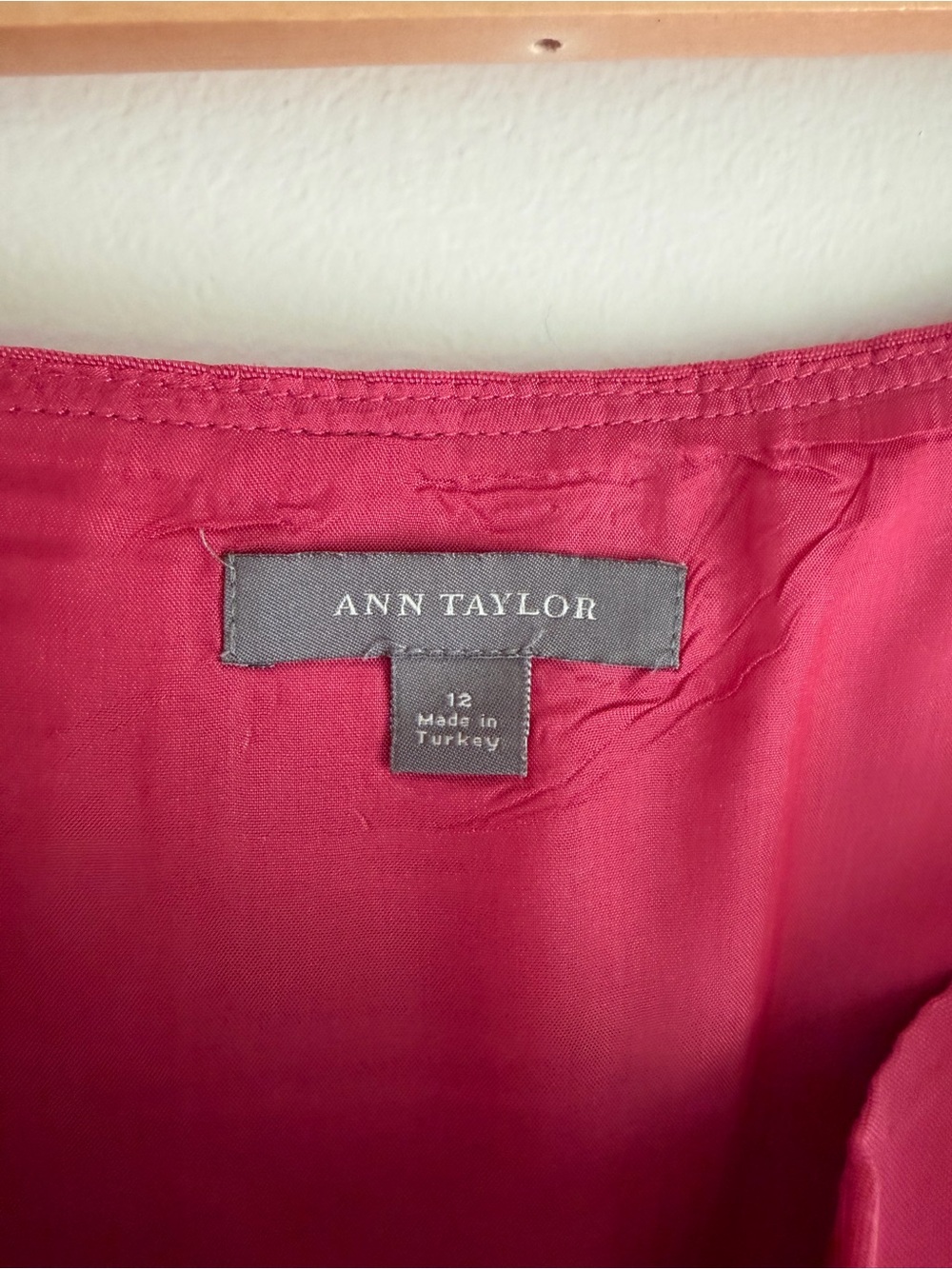 Ann Taylor Pink Linen Blend A Line Midi Skirt Size 12 - Picture 5 of 6